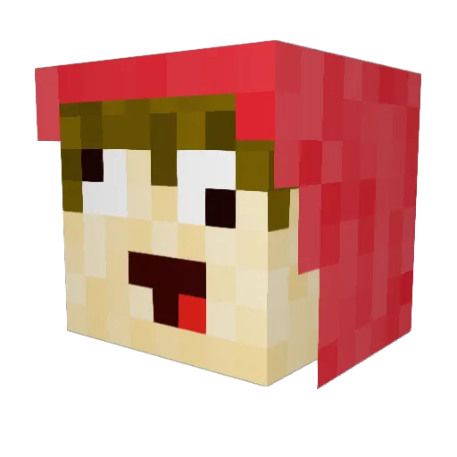 Audacity001 Minecraft avatar head, 3D render