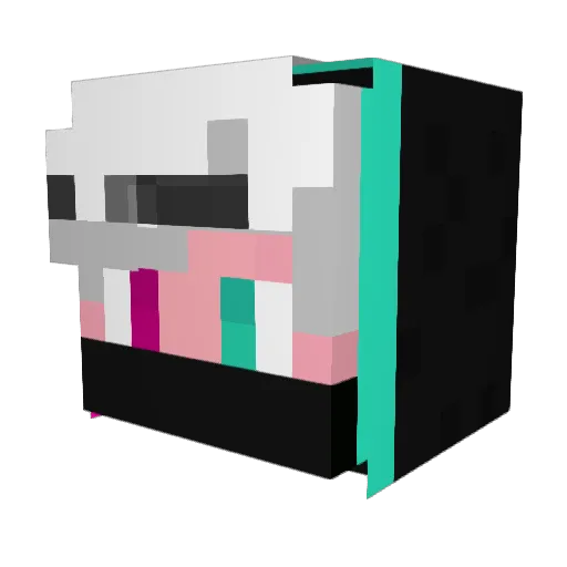AudeMine Minecraft avatar head, 3D render