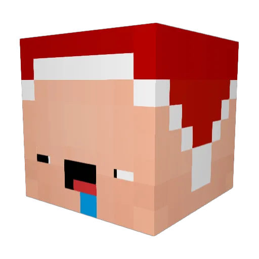 Aude_Toilette Minecraft avatar head, 3D render