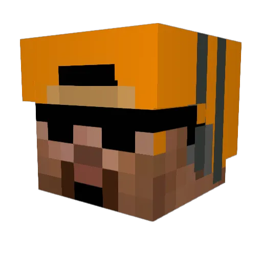 Audex3 Minecraft avatar head, 3D render