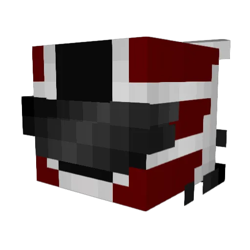 Audezeee Minecraft avatar head, 3D render