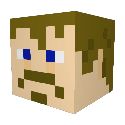 Audhumbla1 Minecraft avatar head, 3D render
