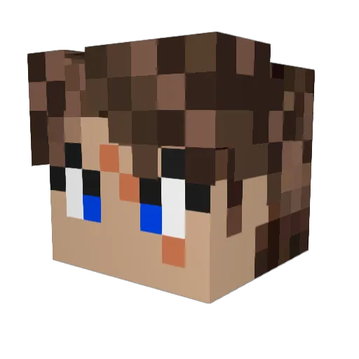 AudiLaddi Minecraft avatar head, 3D render