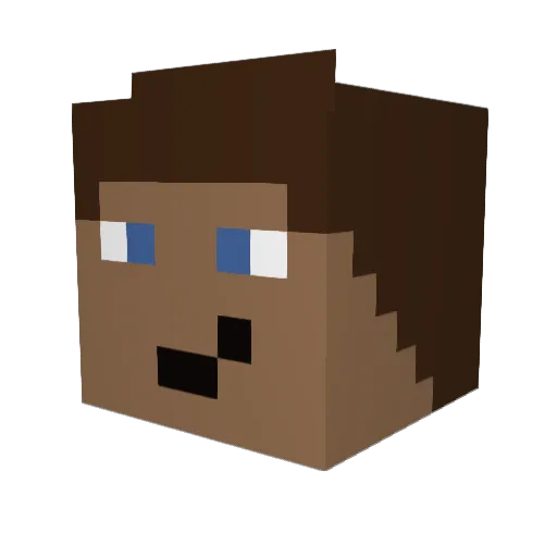 Audi_234 Minecraft avatar head, 3D render
