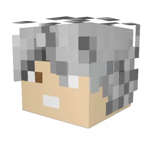 Audiace0809 Minecraft avatar head, 3D render