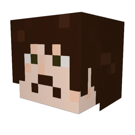 Audie000 Minecraft avatar head, 3D render