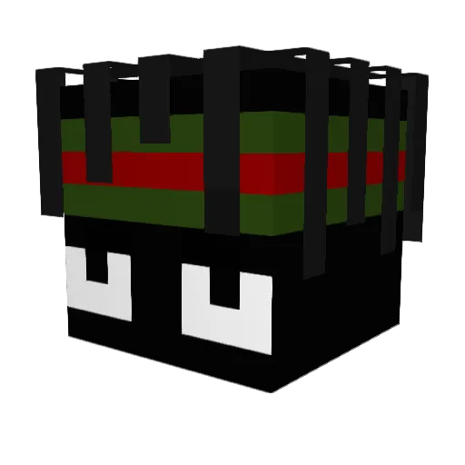 Audiences Minecraft avatar head, 3D render