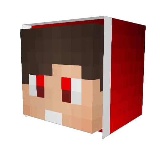 Audill Minecraft avatar head, 3D render