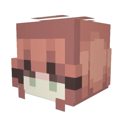 Audio44 Minecraft avatar head, 3D render