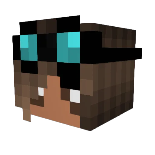AudioSLI Minecraft avatar head, 3D render