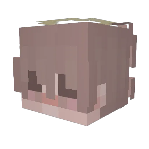Audiohhh Minecraft avatar head, 3D render