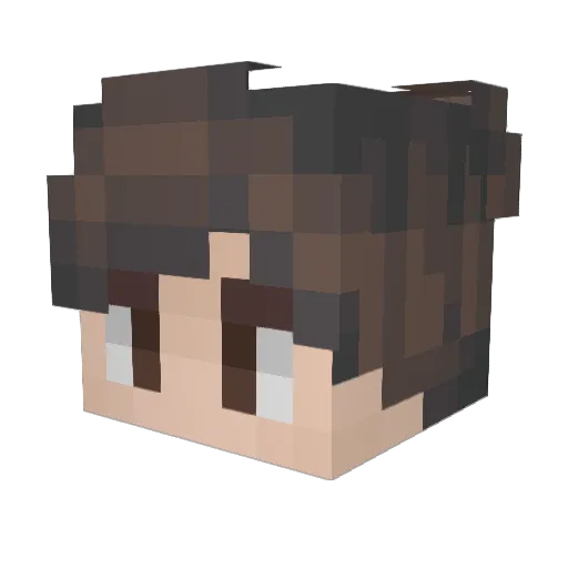 Audious Minecraft avatar head, 3D render