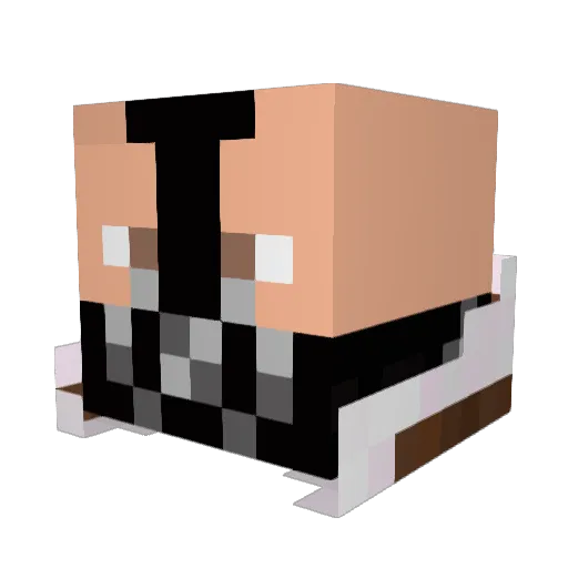 Audisch Minecraft avatar head, 3D render