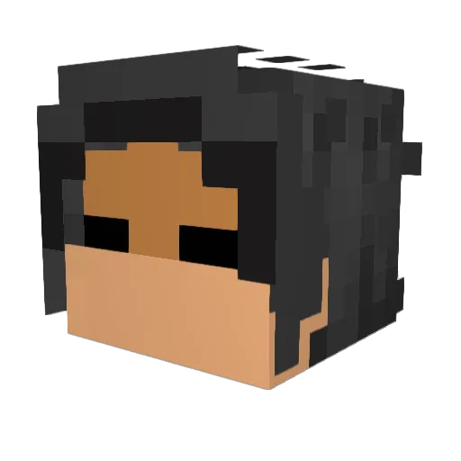 Auditedian Minecraft avatar head, 3D render