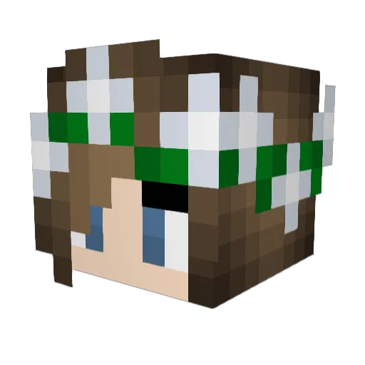 Audomara Minecraft avatar head, 3D render
