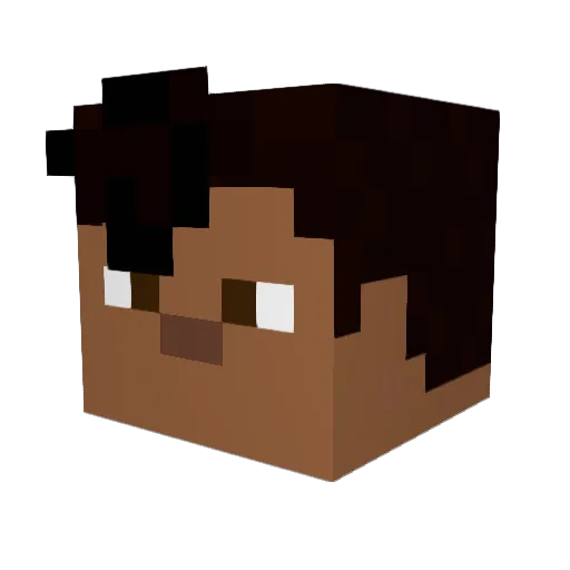 Audovakar Minecraft avatar head, 3D render