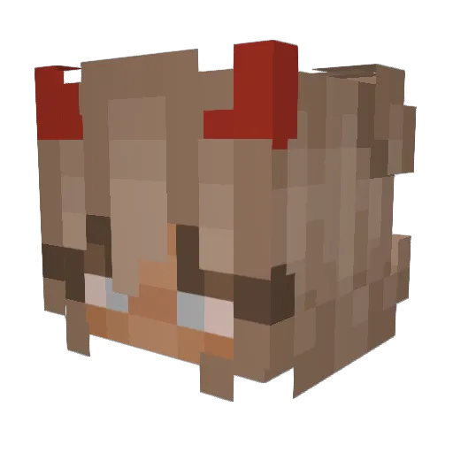 Audr33zy Minecraft avatar head, 3D render