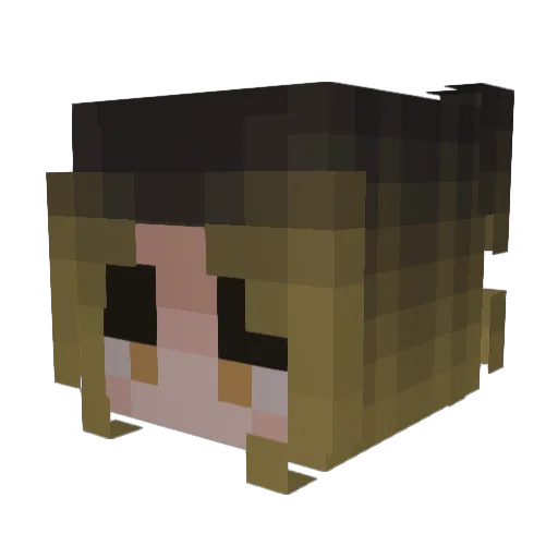 Audrax_ Minecraft avatar head, 3D render