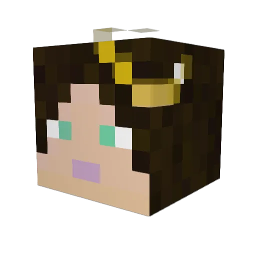 Audrey0006 Minecraft avatar head, 3D render
