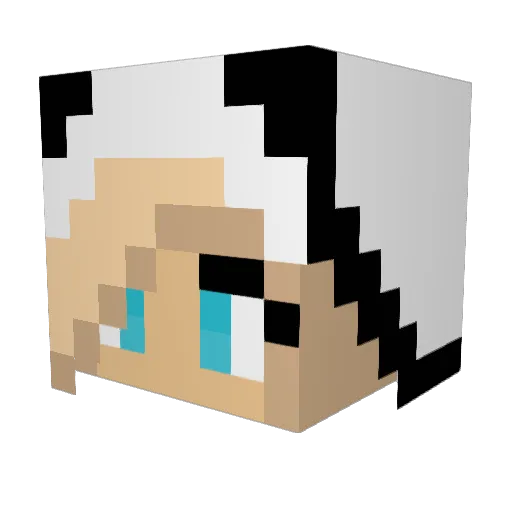 Audrey114 Minecraft avatar head, 3D render
