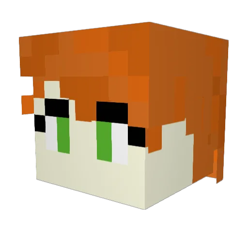 AudreyBear Minecraft avatar head, 3D render
