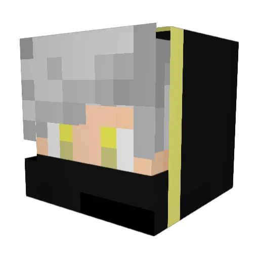 Audrey_TV Minecraft avatar head, 3D render