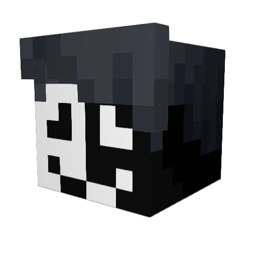 Audreyed Minecraft avatar head, 3D render