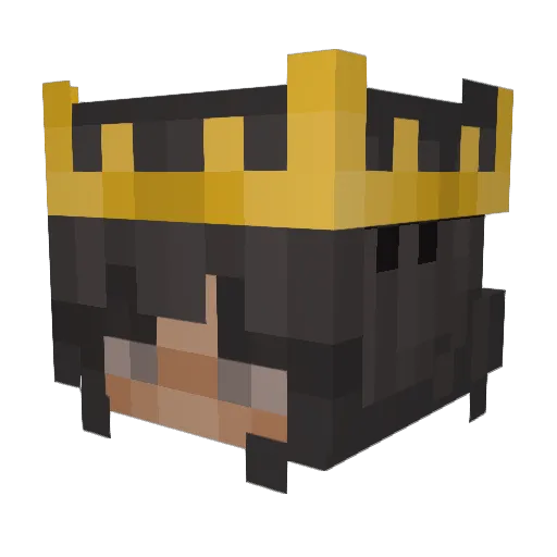 Audreylovesu Minecraft avatar head, 3D render