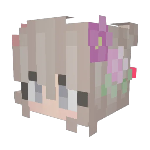 Audreyy__ Minecraft avatar head, 3D render