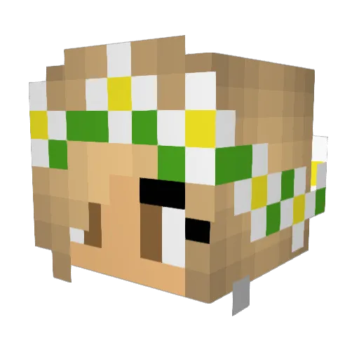 Audriana Minecraft avatar head, 3D render