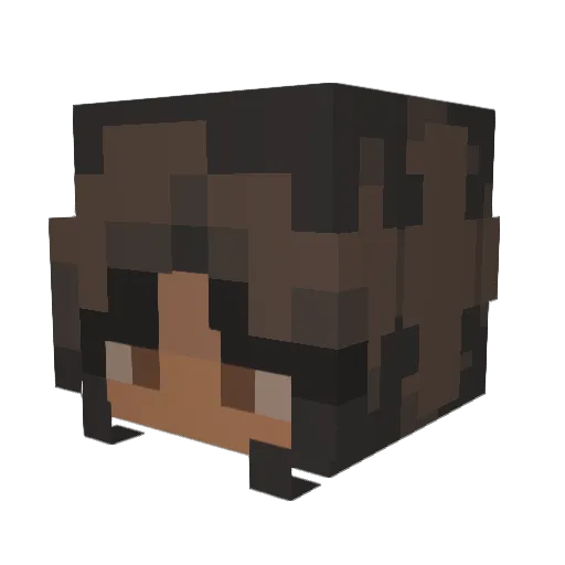 Audrina2019 Minecraft avatar head, 3D render