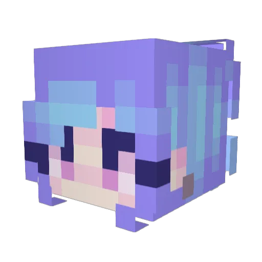 Audrino Minecraft avatar head, 3D render