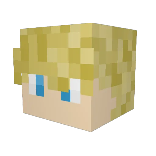 Auerman Minecraft avatar head, 3D render