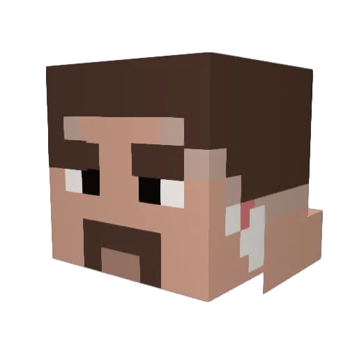 AufStabilMoruk Minecraft avatar head, 3D render