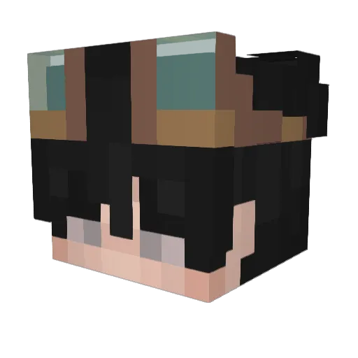Aufberon Minecraft avatar head, 3D render
