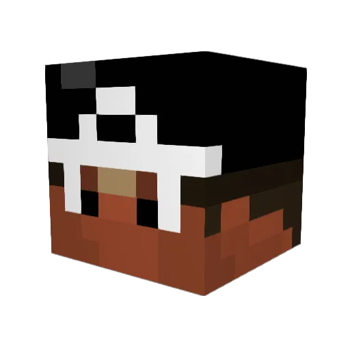 Aug0_0 Minecraft avatar head, 3D render