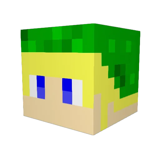 Augasor Minecraft avatar head, 3D render