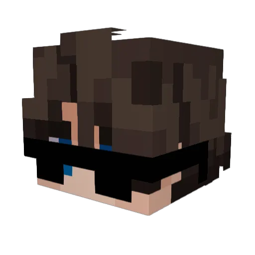 Augenik Minecraft avatar head, 3D render