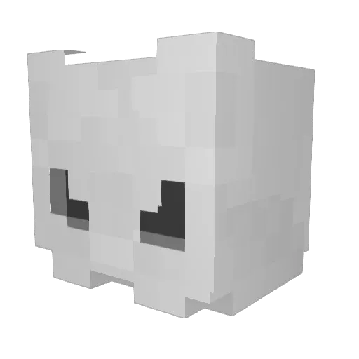 Augenringmann Minecraft avatar head, 3D render