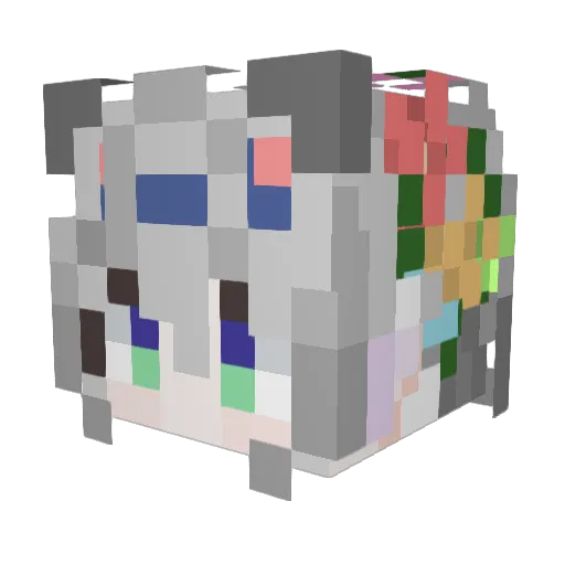 Augensterx Minecraft avatar head, 3D render