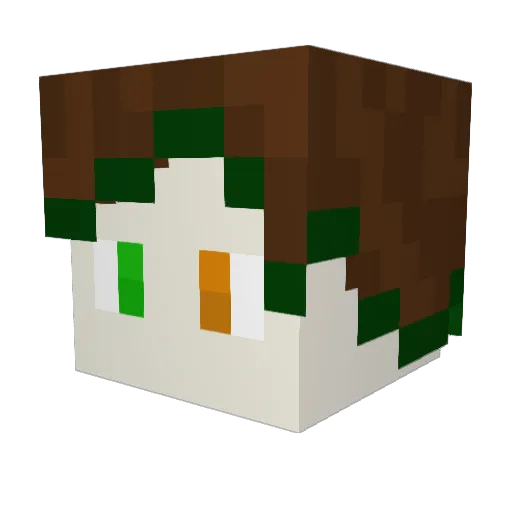 Augesst Minecraft avatar head, 3D render