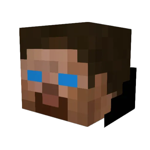 Augie125 Minecraft avatar head, 3D render