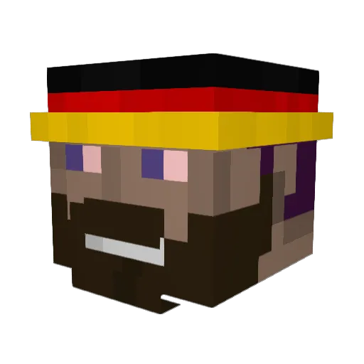 AugieDaLucky Minecraft avatar head, 3D render