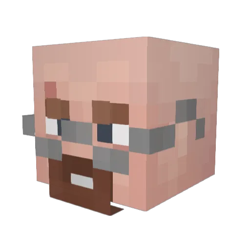 Augis_X Minecraft avatar head, 3D render