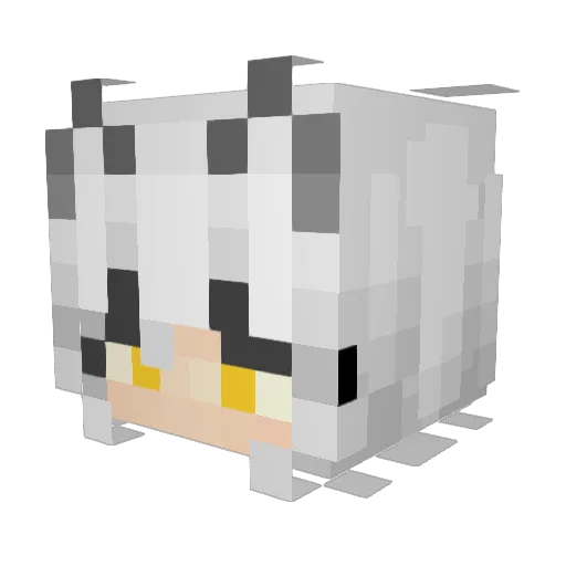 Auglizzy Minecraft avatar head, 3D render