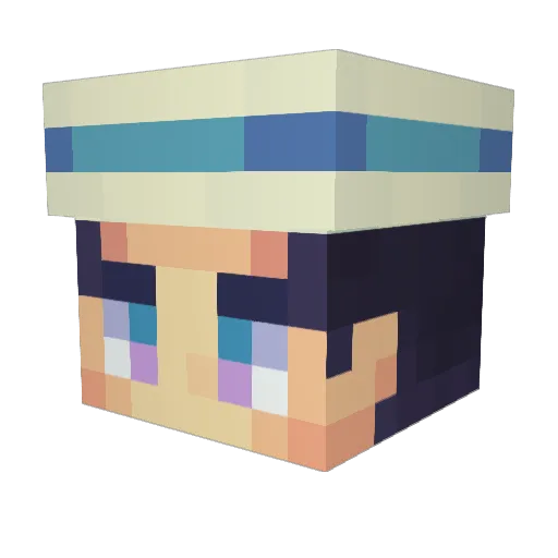 Augnon Minecraft avatar head, 3D render