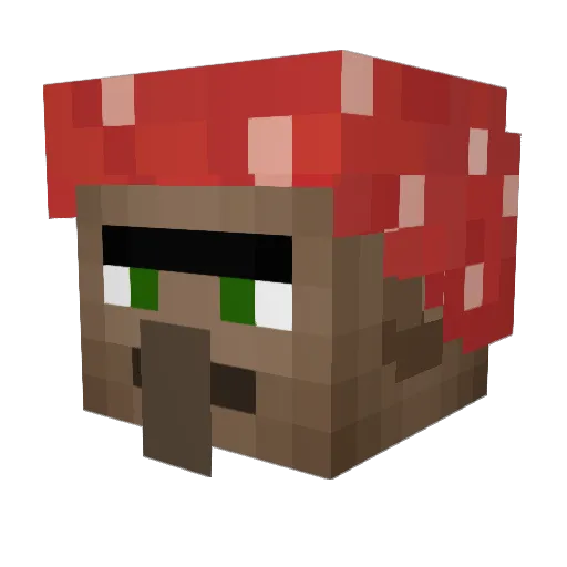 Augse Minecraft avatar head, 3D render