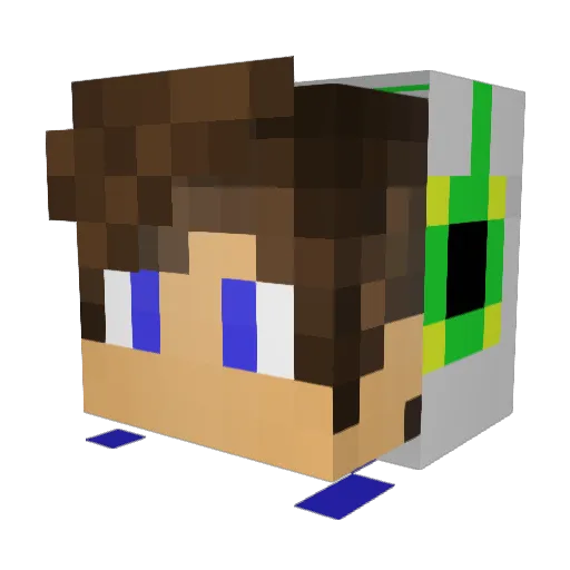 Augu_Faceit Minecraft avatar head, 3D render