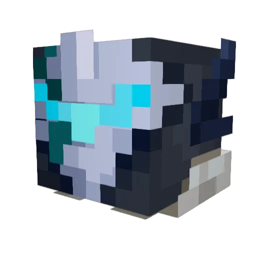 Auguna Minecraft avatar head, 3D render