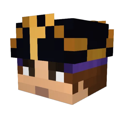 AugurkenCrash Minecraft avatar head, 3D render